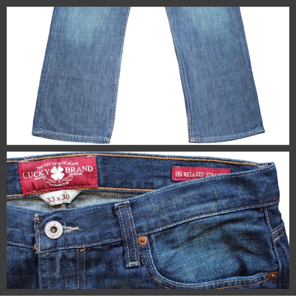 Lucky Brand Relaxed Straight Classic American Style Denim Blue Jeans - Picture 7 of 12